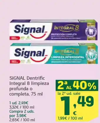 HiperDino SIGNAL Dentrific Integral 8 limpieza profunda o completa oferta