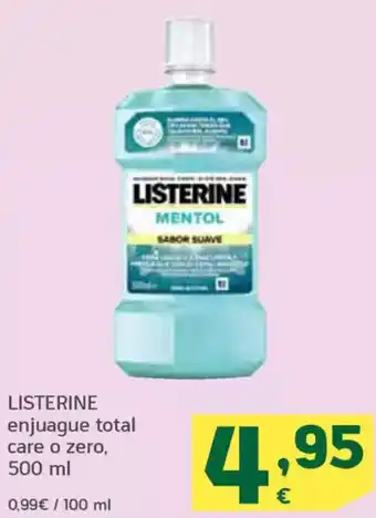 HiperDino LISTERINE enjuague total care o zero oferta