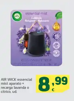 HiperDino AIR WICK essencial mist aparato + recarga lavanda o cítrico oferta