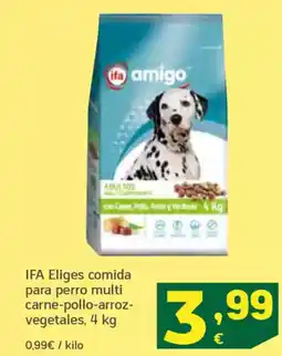 HiperDino IFA Eliges comida para perro multi carne-pollo-arroz- vegetales oferta