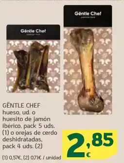 HiperDino GENTLE CHEF hueso, ud. o huesito de jamón ibérico o orejas de cerdo deshidratadas oferta