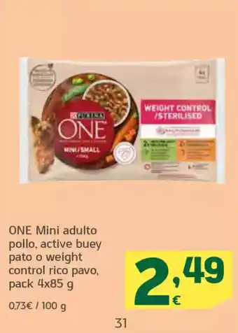 HiperDino ONE Mini adulto pollo, active buey pato o weight control rico pavo oferta