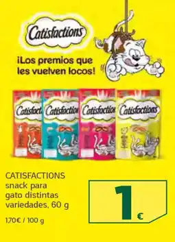 HiperDino CATISFACTIONS snack para gato distintas variedades oferta