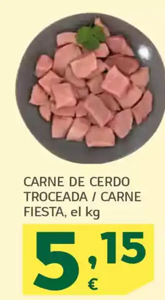 HiperDino Carne de cerdo troceada / carne fiesta oferta