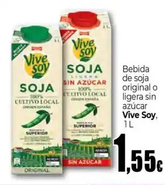 Unide Supermercados VIVE SOY Bebida de soja original o ligera sin azúcar oferta