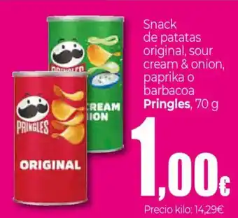 Unide Supermercados PRINGLES Snack de patatas original, sour cream & onion, paprika o barbacoa oferta