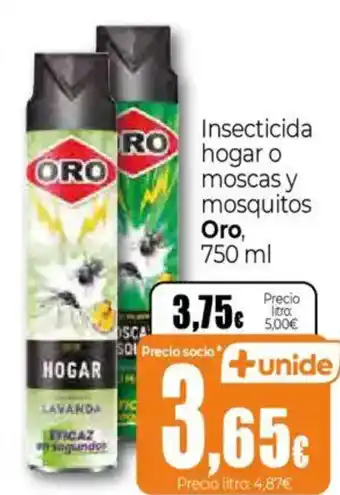 Unide Supermercados ORO Insecticida hogar o moscas y mosquitos oferta