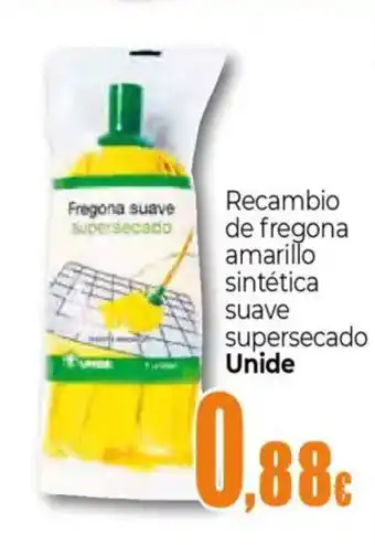 Unide Supermercados UNIDE Recambio de fregona amarillo sintética suave supersecado oferta