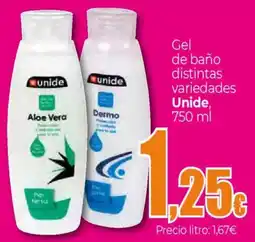 Unide Supermercados UNIDE Gel de baño distintas variedades oferta