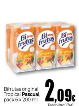 Unide Supermercados PASCUAL Bifrutas original Tropical oferta