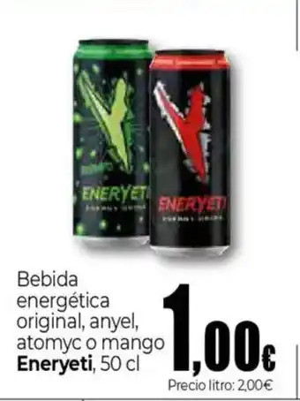 Unide Supermercados ENERYETI Bebida energética original, anyel, atomyc o mango oferta