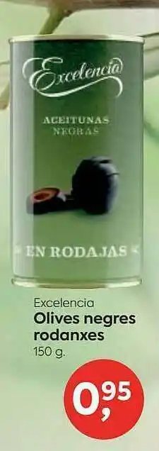 Suma Supermercados Excelencia Olives Negres Rodanxes oferta