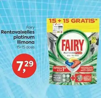 Suma Supermercados Fairy Rentavaixelles Platinum Llimona oferta