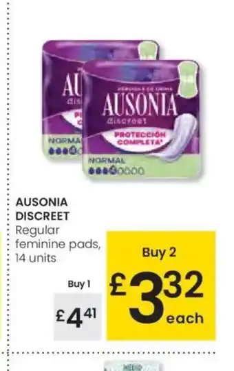 Eroski AUSONIA DISCREET Regular feminine pads oferta