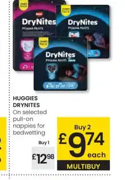 Eroski HUGGIES DRYNITES On selected pull-on nappies for bedwetting oferta