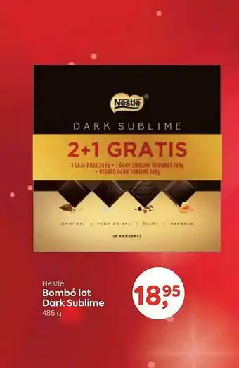 Suma Supermercados Nestlé Bombó Lot Dark Sublime oferta