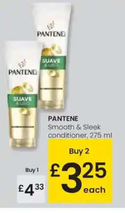 Eroski PANTENE Smooth & Sleek conditioner oferta