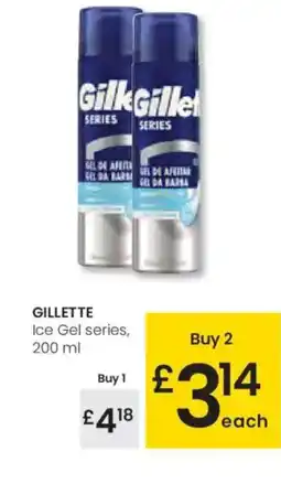 Eroski GILLETTE Ice Gel series oferta