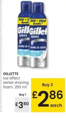 Eroski GILLETTE Ice effect series shaving foam oferta