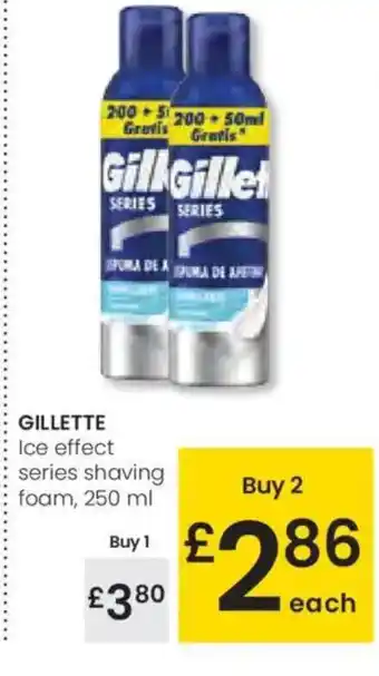 Eroski GILLETTE Ice effect series shaving foam oferta