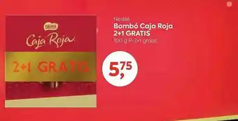 Suma Supermercados Nestlé Bombó Caja Roja 2+1 Gratis oferta