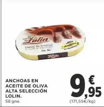 Supercor Anchoas En Aceite De Oliva Alta Selección Lolin oferta