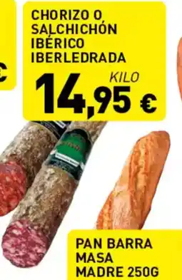 Hiperber Chorizo o salchichón ibérico iberledrada oferta