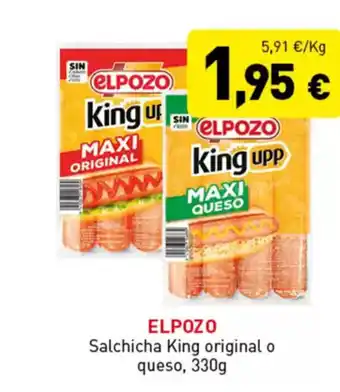 Hiperber ELPOZO Salchicha King original o queso oferta