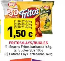 Hiperber FRITOS/LAYS/BUGLES Snacks Fritos barbacoa oferta