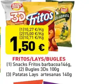 Hiperber FRITOS/LAYS/BUGLES Snacks Fritos barbacoa oferta