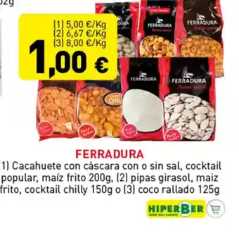 Hiperber FERRADURA Cacahuete con cáscara con o sin sal, cocktail oferta