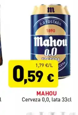 Hiperber MAHOU Cerveza 0,0, oferta