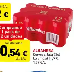 Hiperber ALHAMBRA Cerveza oferta