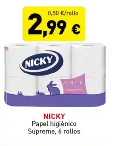 Hiperber NICKY Papel higiénico Supreme, 6 rollos oferta