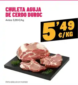 AhorraMas Chuleta aguja de cerdo duroc oferta