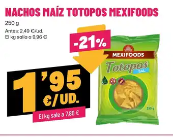 AhorraMas MEXIFOODS Nachos maíz totopos oferta