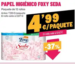 AhorraMas SEDA Papel higiénico foxy oferta