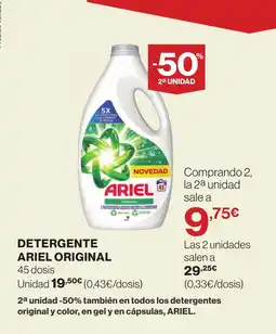 Supercor ARIEL Detergente original oferta