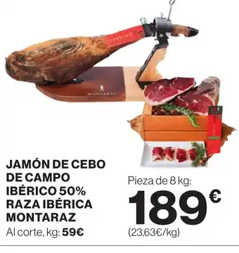 Supercor Jamón de cebo de campo ibérico 50% raza ibérica montaraz oferta