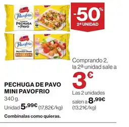 Supercor Pechuga de pavo mini pavofrio oferta