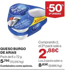 Supercor BURGO DE ARIAS Queso oferta