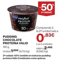 Supercor VALIO Pudding chocolate proteína oferta