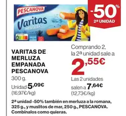 Supercor PESCANOVA Varitas de merluza empanada oferta