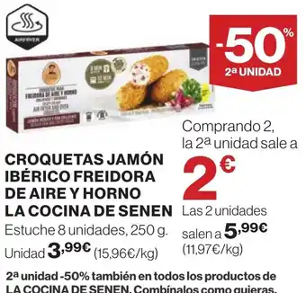 Supercor Croquetas jamón ibérico freidora de aire y horno la cocina de senen oferta