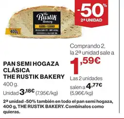 Supercor THE RUSTIK BAKERY Pan semi hogaza clásica oferta