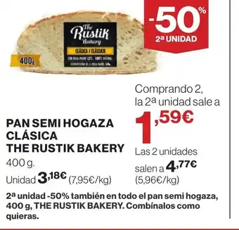 Supercor THE RUSTIK BAKERY Pan semi hogaza clásica oferta