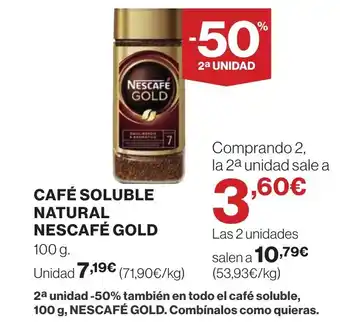 Supercor NESCAFÉ GOLD Café soluble natural oferta