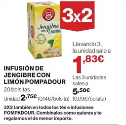 Supercor Infusión de jengibre con limón pompadour oferta