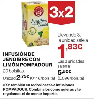 Supercor Infusión de jengibre con limón pompadour oferta