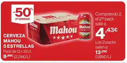 Supercor Cerveza mahou cinco estrellas oferta